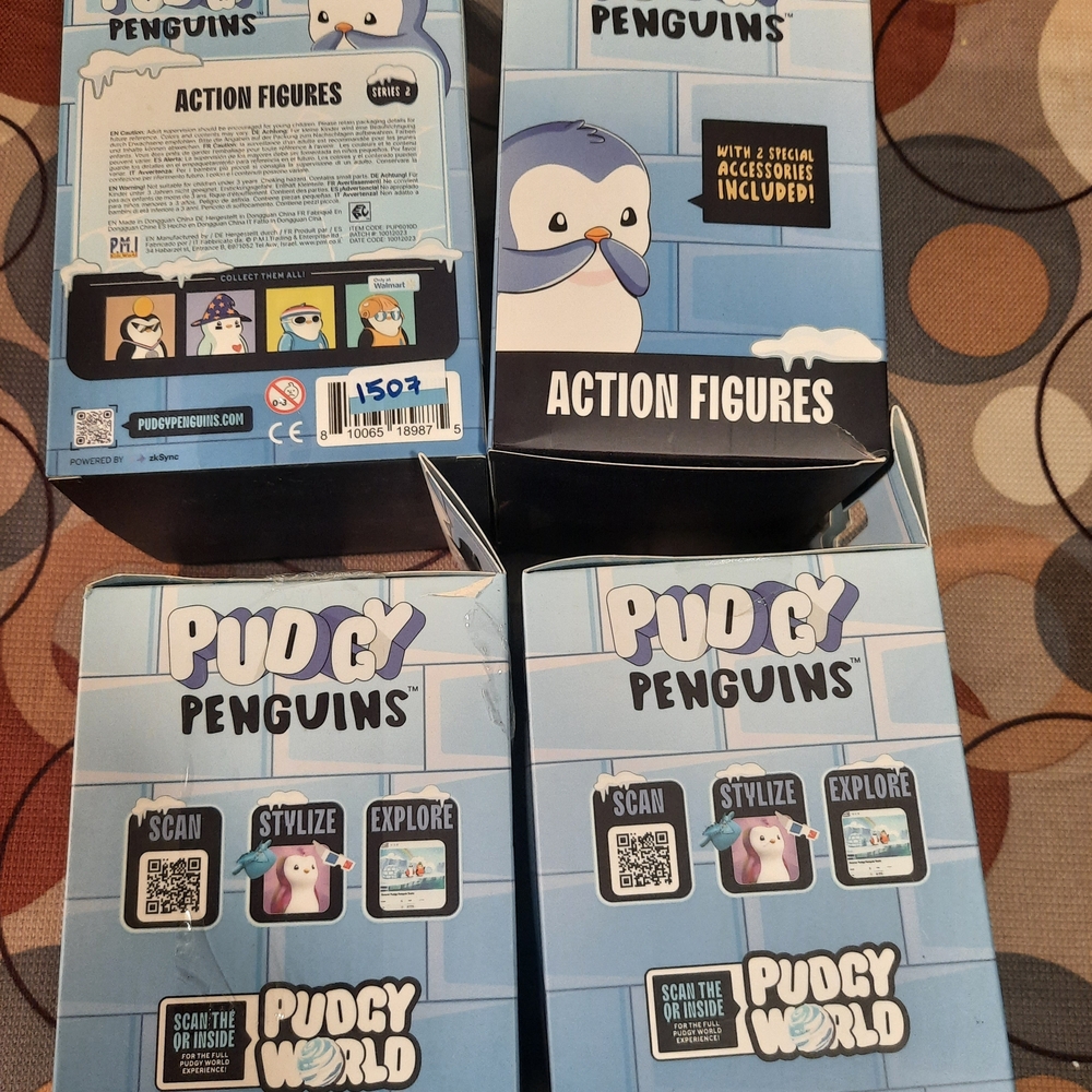 Pudgy Penguins Action Figures Series 2 Complete Collection bundle Of 4 new n box - Picture 4 of 5